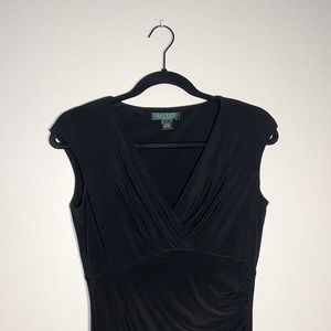 Black Sleeveless V-Neck Dress!!